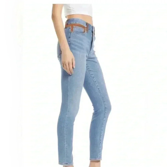 NWT GOOD AMERICAN - Good Legs Suede Mixing Skinny Jeans - Picture 3 of 7